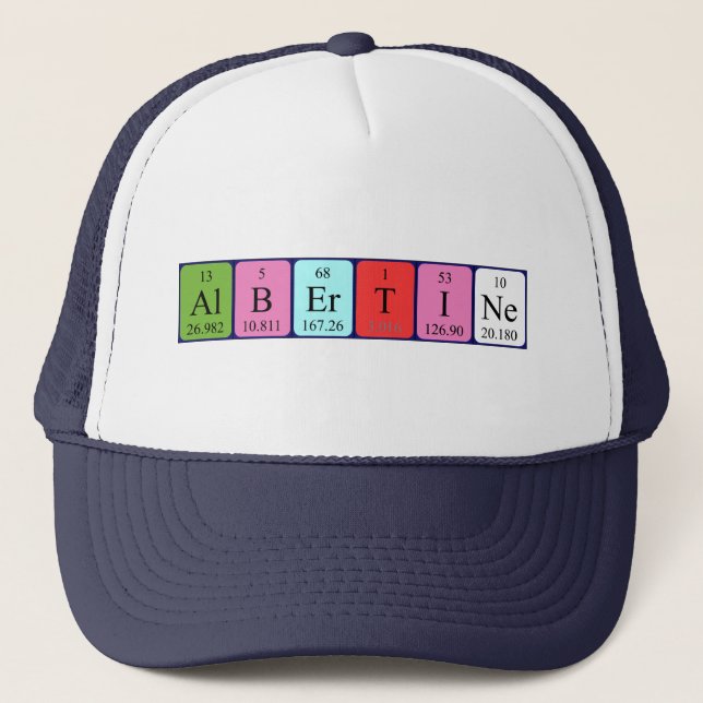 Albertine periodic table name hat (Front)
