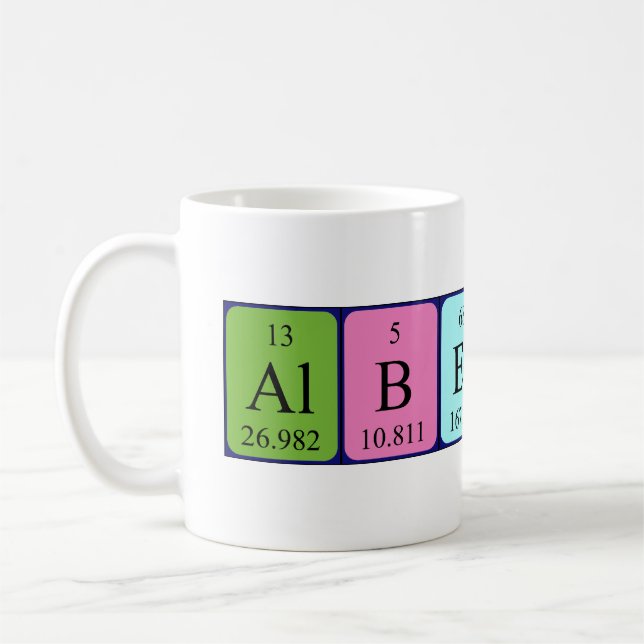 Albertine periodic table name mug (Left)