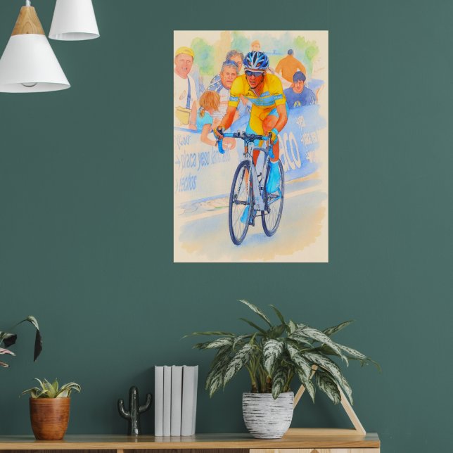 Alberto Contador Top of the Navacerrada Pass 2008  Poster (Living Room 1)