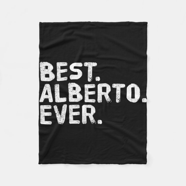 Alberto shirt funny men father's gift idea fleece blanket (Front)