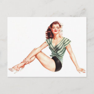 Alberto Vargas Vintage Pin up Postcard