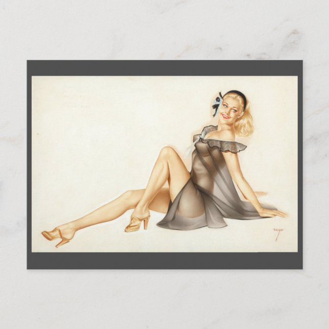 Alberto Vargas Vintage Pin up Postcard (Front)