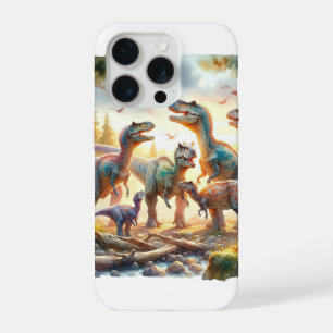 Albertosaurus Family 060624AREF112 - Watercolor iPhone 15 Pro Case