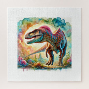 Albertosaurus in watercolor style 230824AREF117 -  Jigsaw Puzzle