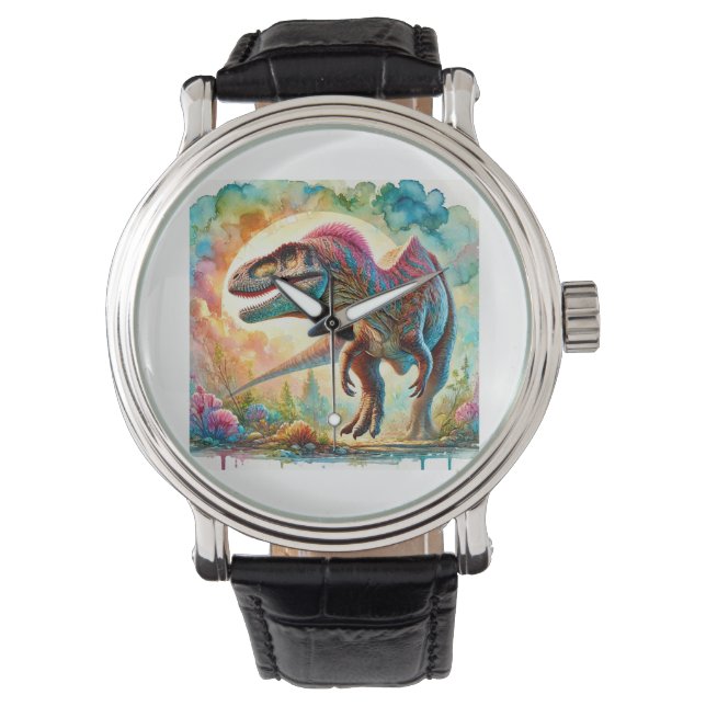 Albertosaurus in watercolor style 230824AREF117 -  Watch (Front)
