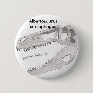Albertosaurus sarcophagus 2 inch round button