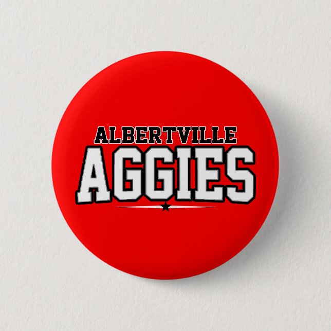 Albertville High School; Aggies 2 Inch Round Button (Front)