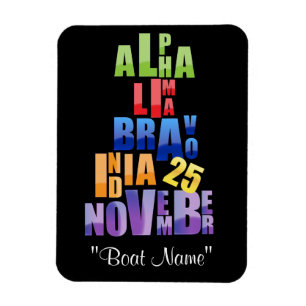 Albin 25 Phonetic Alphabet Magnet