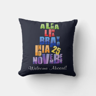 Albin 25 Phonetic Alphabet Throw Pillow
