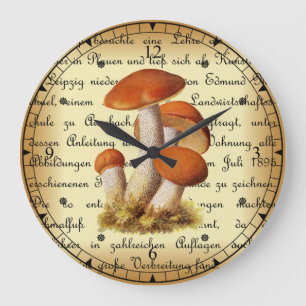 Albin Schmalfuß~Espenrotkappe1~ Mushrooms ~ Large Clock
