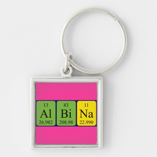 Albina periodic table name keyring (Front)