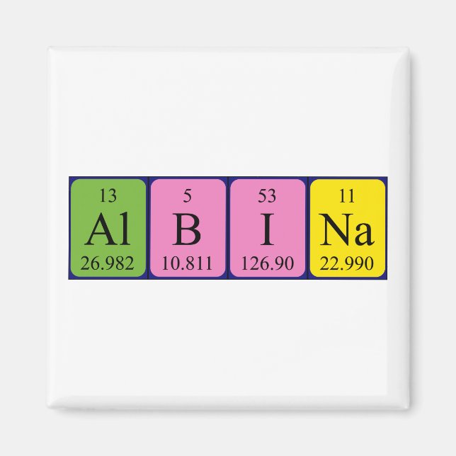 Albina periodic table name magnet (Front)