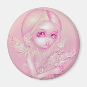 "Albino Alligator Angel" Magnet