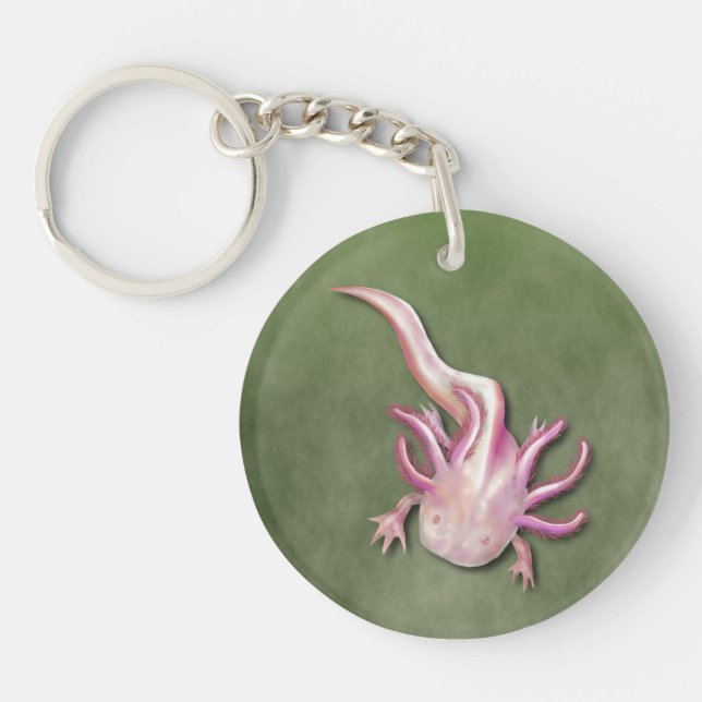 Albino Axolotl "Poisson de promenade" Art (Devant)