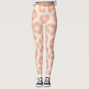 Albino Cheetah Print Leggings Blush & Cream Anim