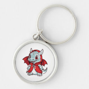 Albino Dragon in Red Keychain