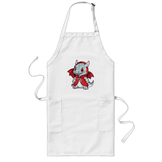 Albino Dragon in Red Long Apron (Front)