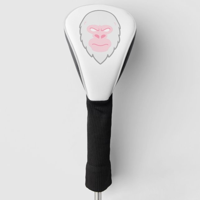 Albino Gorilla Bandana Golf Head Cover (Front)