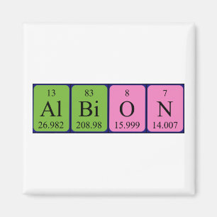 Albion periodic table name magnet