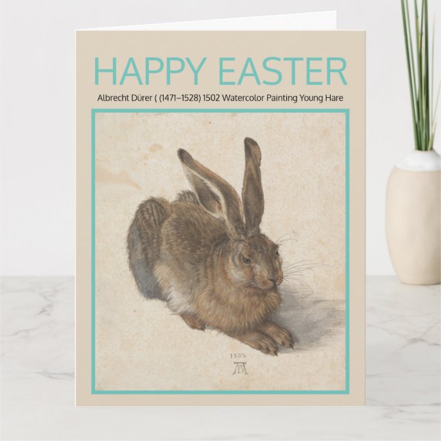 Albrecht Dürer 1502 HARE Easter Card (Front)