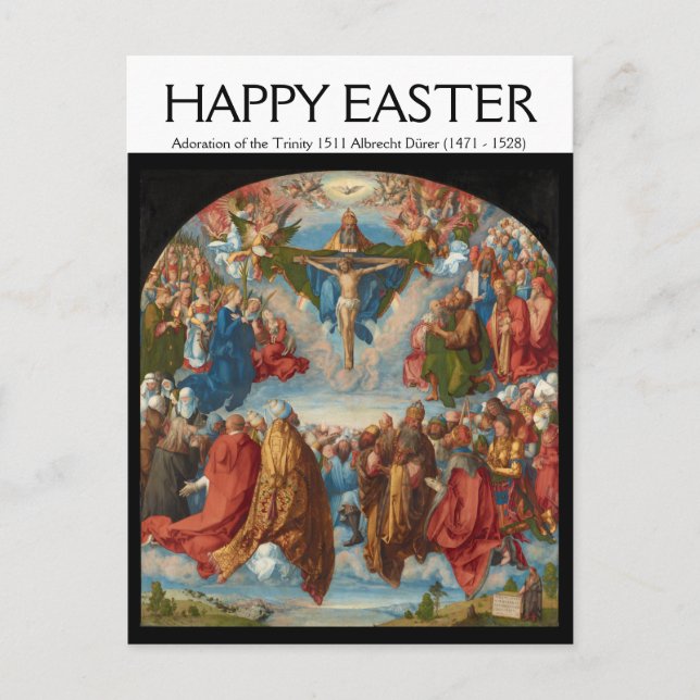 Albrecht Dürer 1511 Adoration of the Trinity  Postcard (Front)