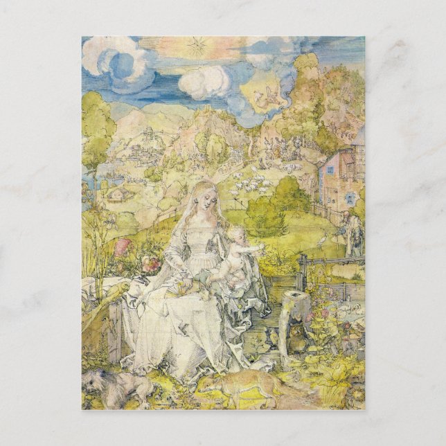 Albrecht Durer - Madonna with the many animals Postcard (Front)