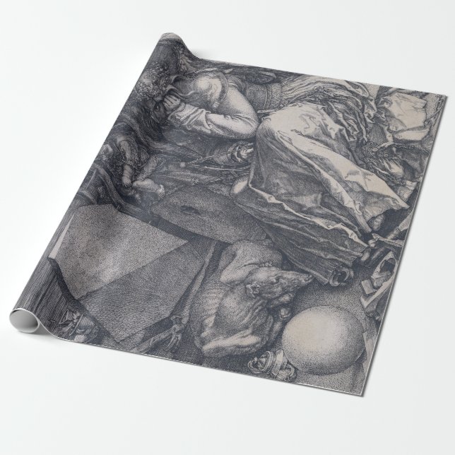 Albrecht Dürer Melencolia I Wrapping Paper (Unrolled)