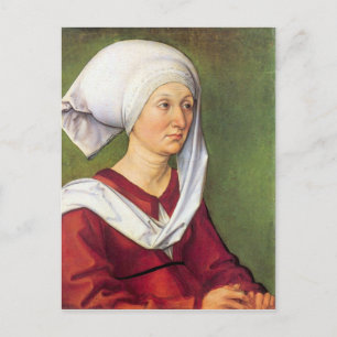 Albrecht Durer - Portrait of Barbara Durer born Ho Postcard