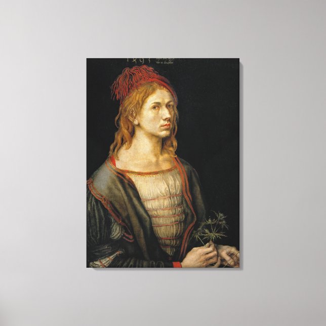 Albrecht Durer Self Portrait 1493 Canvas Print (Front)