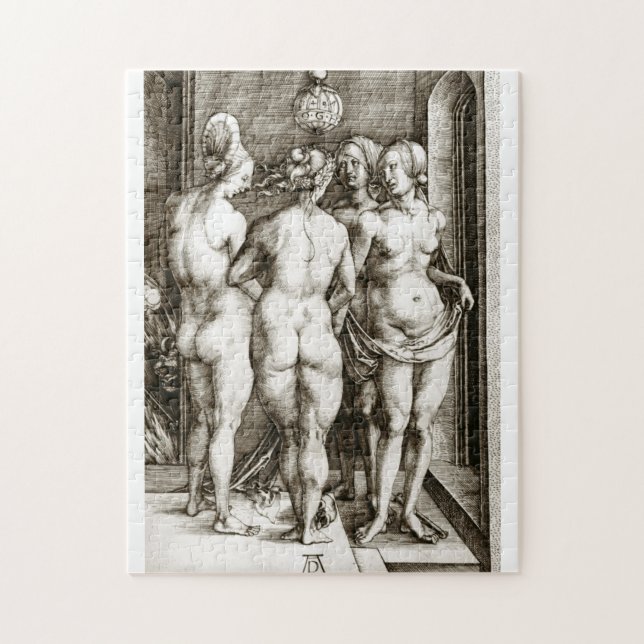 Albrecht Durer -The Four Witches Jigsaw Puzzle (Vertical)