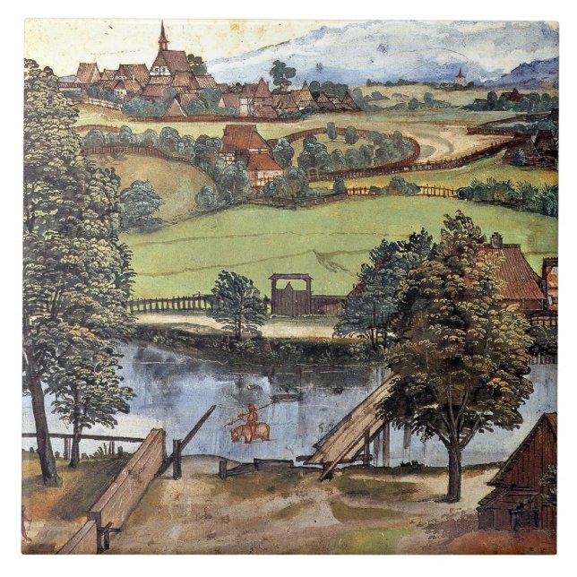 Albrecht Durer, The Trefileria on Peignitz, Tile (Front)