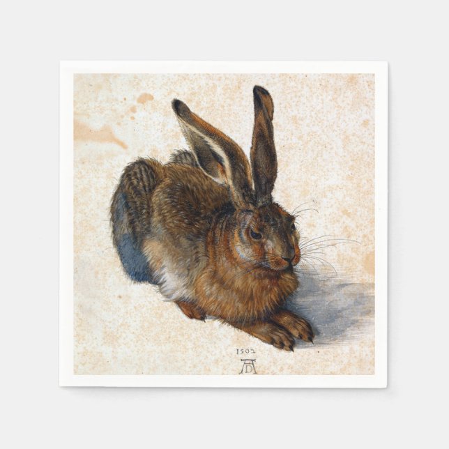 Albrecht Dürer Young Hare Napkin (Front)