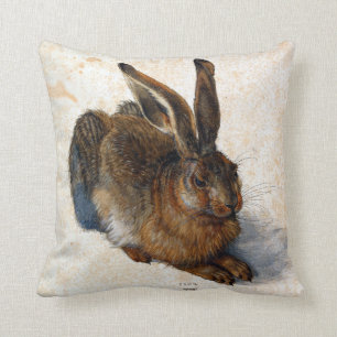 Albrecht Dürer Young Hare Throw Pillow
