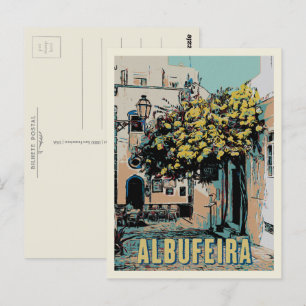 Albufeira Old Town Pictureque View, Algarve Postcard