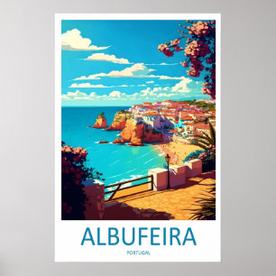 Albufeira Ski Travel National Poster Vintage Park