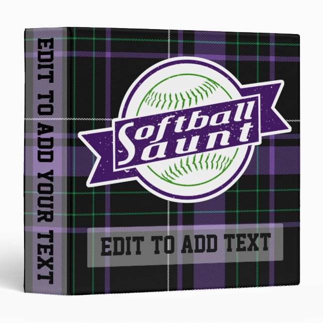 Album Classeur Tante Softball, personnalisable (Devant/Côté)