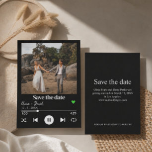Album Cover Photo Music Player Song Save the Date Invitation