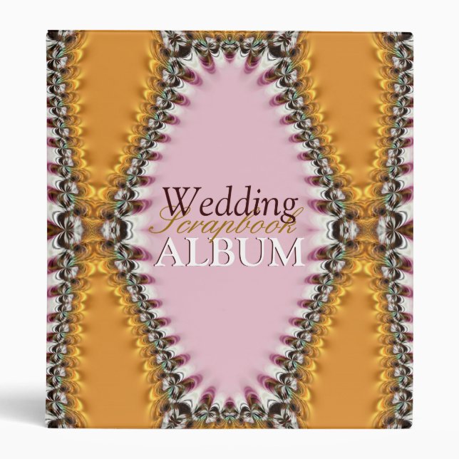 Album Mariage en dentelle rose / Classeur (Devant)