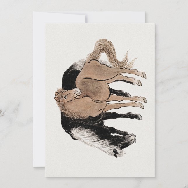 Album of Horses Sketches by Katsushika Hokusai and Invitation (Front)