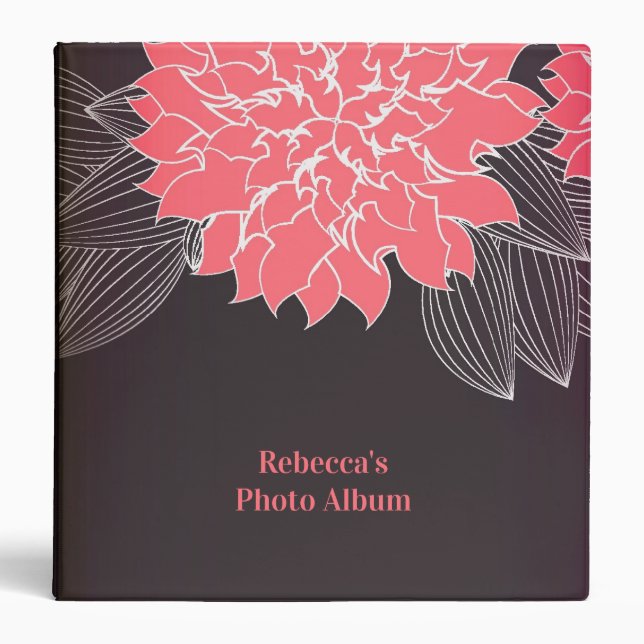 Album photo Classeur de fleurs roses (Devant)