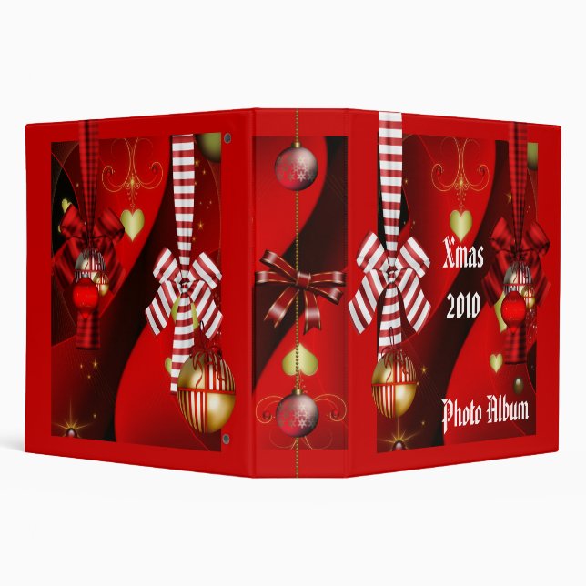 Album photo classeur Noël Boules rouges (Arrière-plan)