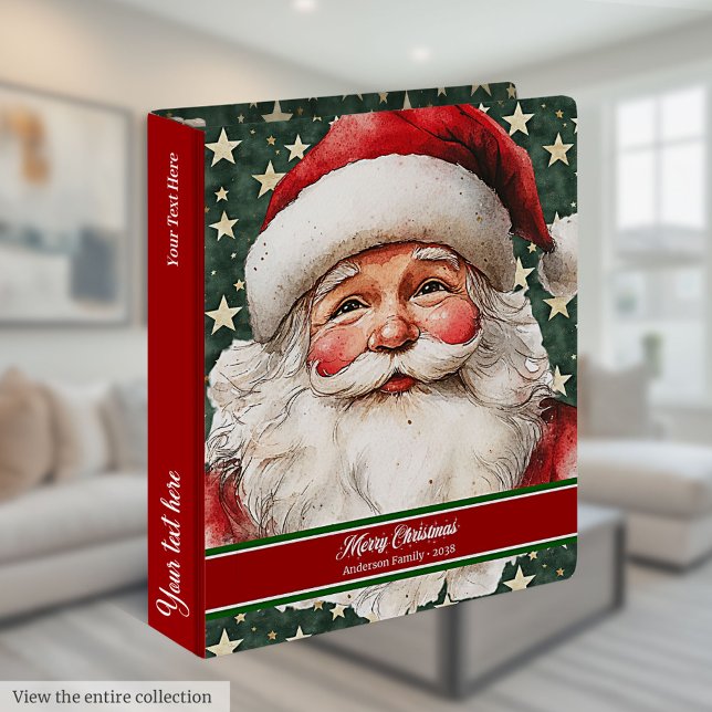 Album photo de Noël classeur avec Père Noël (Christmas holiday photo album binder with Santa )