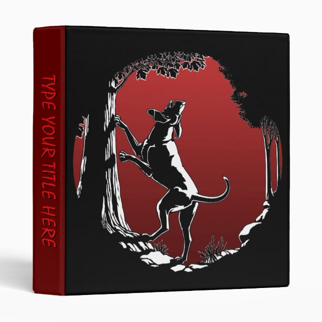 Album photos d'art de chien de chasse de classeur (Devant/Côté)