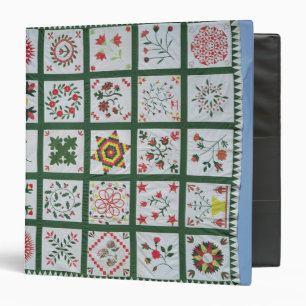 Album quilt with season flowers, 1844 binder