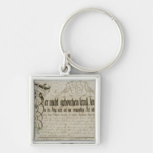 Album sheet, 1789 keychain