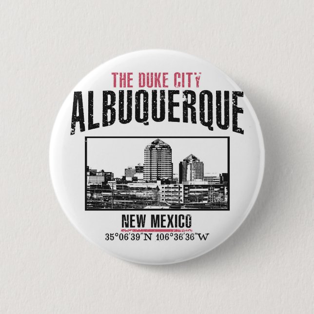 Albuquerque 2 Inch Round Button (Front)