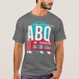 Albuquerque ABQ Airport Code Baggage Tag E T-Shirt