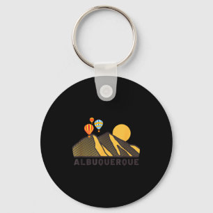 Albuquerque Balloon Festival New Mexico Mountains  Keychain