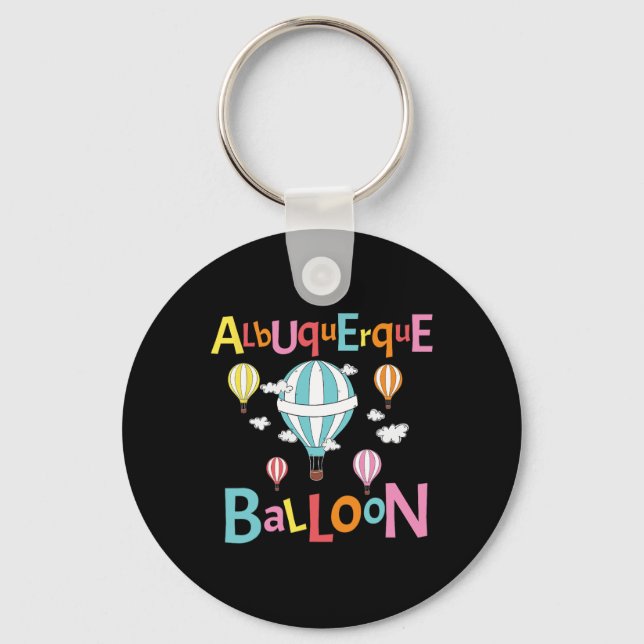 Albuquerque Balloon New Mexico Hot Air Balloon  Keychain (Front)