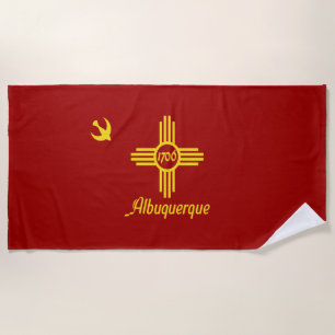 Albuquerque city flag beach towel